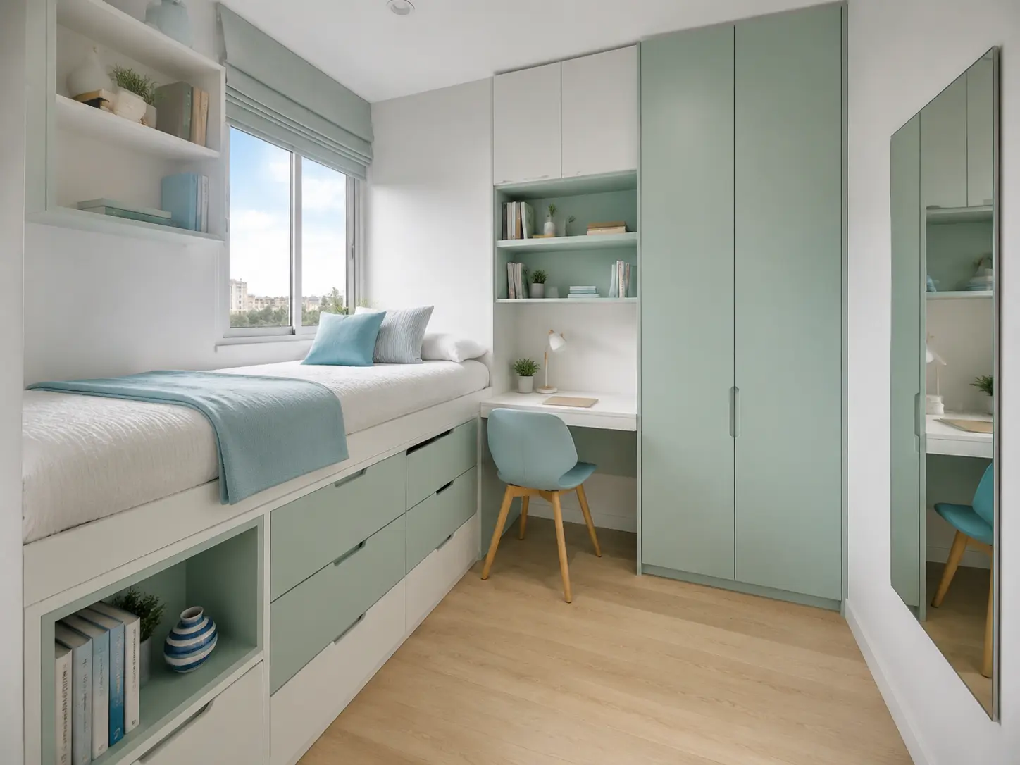Chambre ado lilas et cobalt