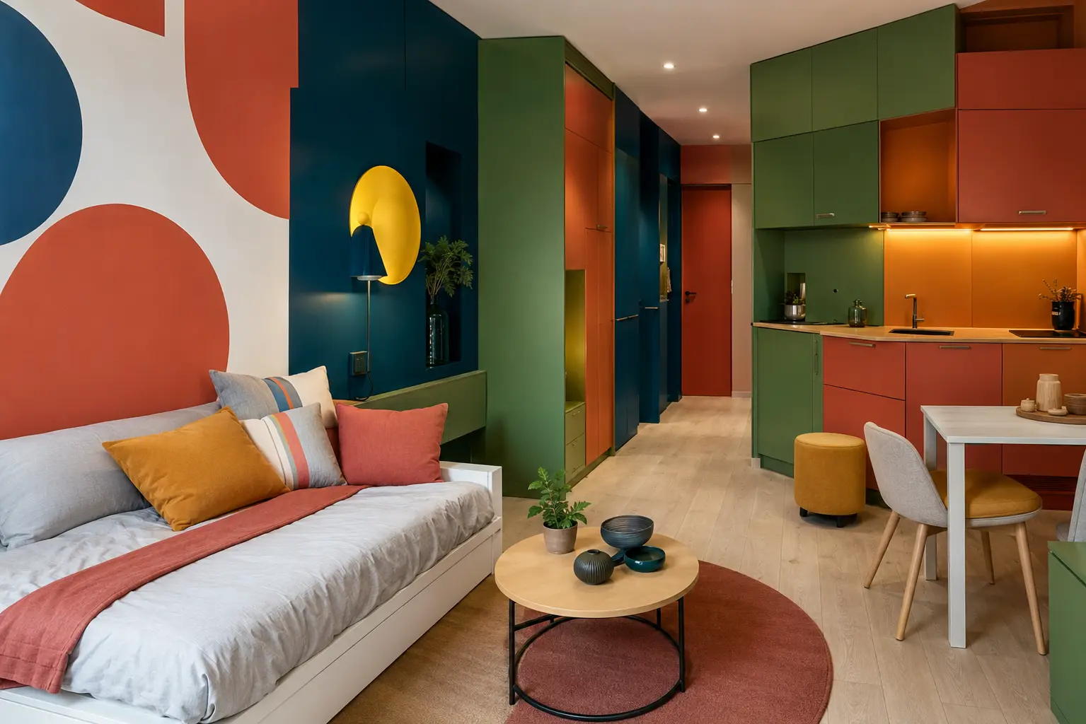 Studio compact et fonctionnel