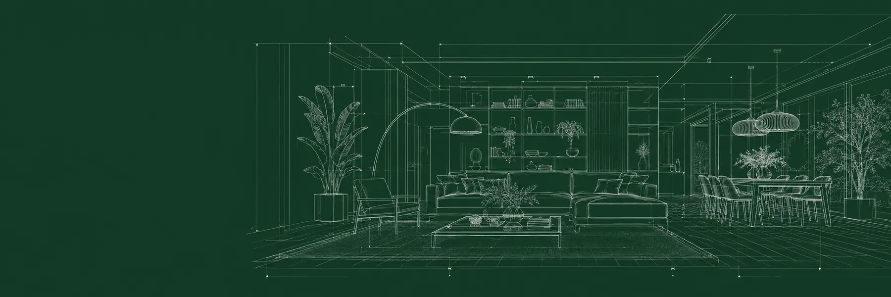 Blueprint architectural d’un intérieur conçu en ligne