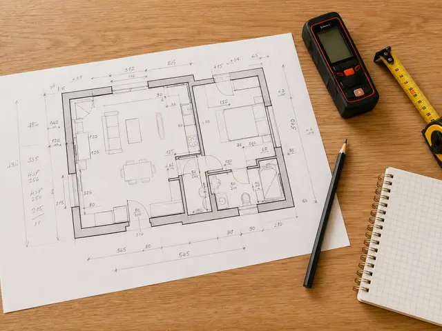 Plan coté, télémètre laser et notes de relevé