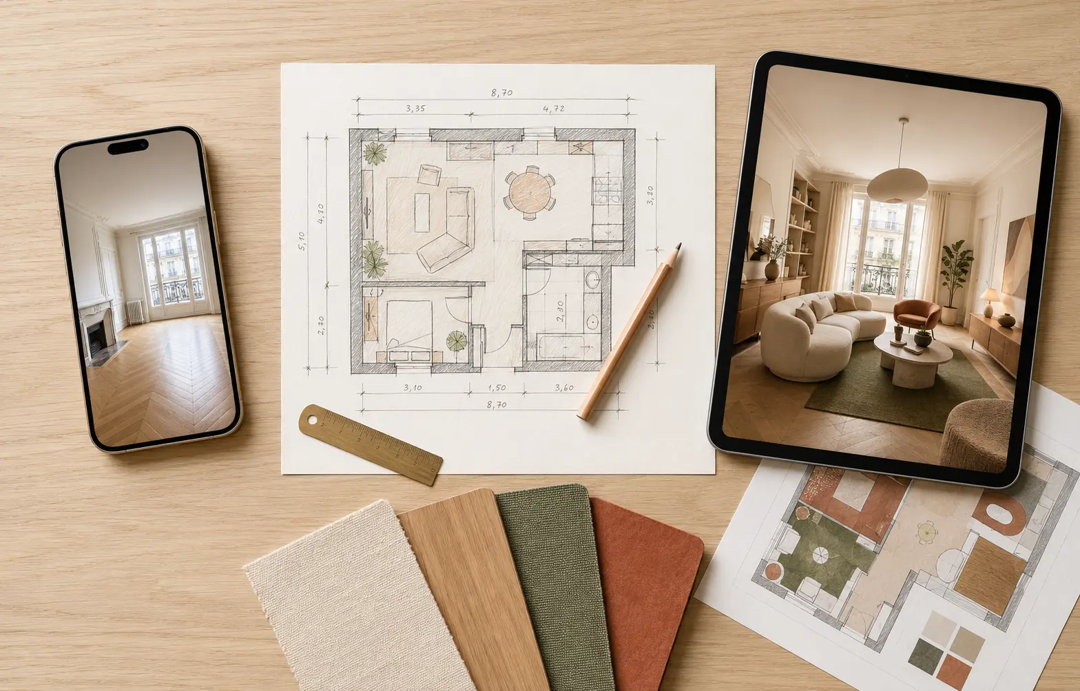 De la photo de la pièce au projet intérieur finalisé