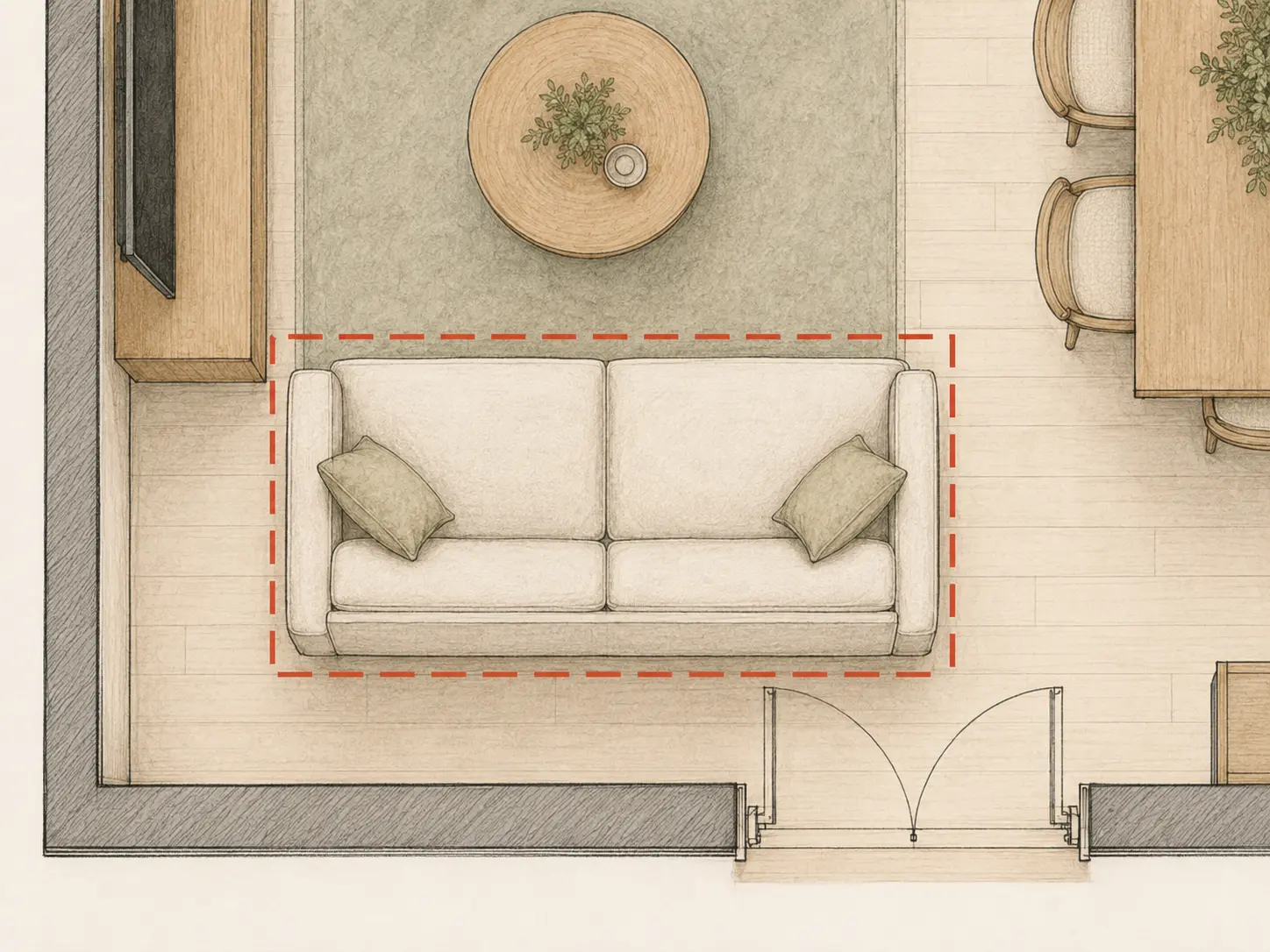 Erreur d’échelle du mobilier sur un plan 2D