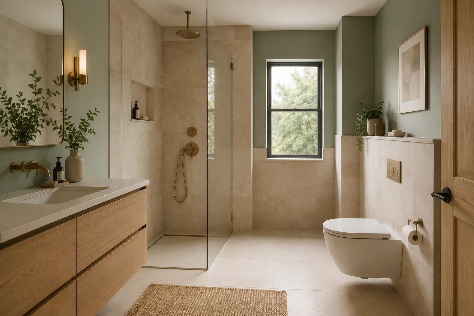 Implantation complète d’une salle de bains