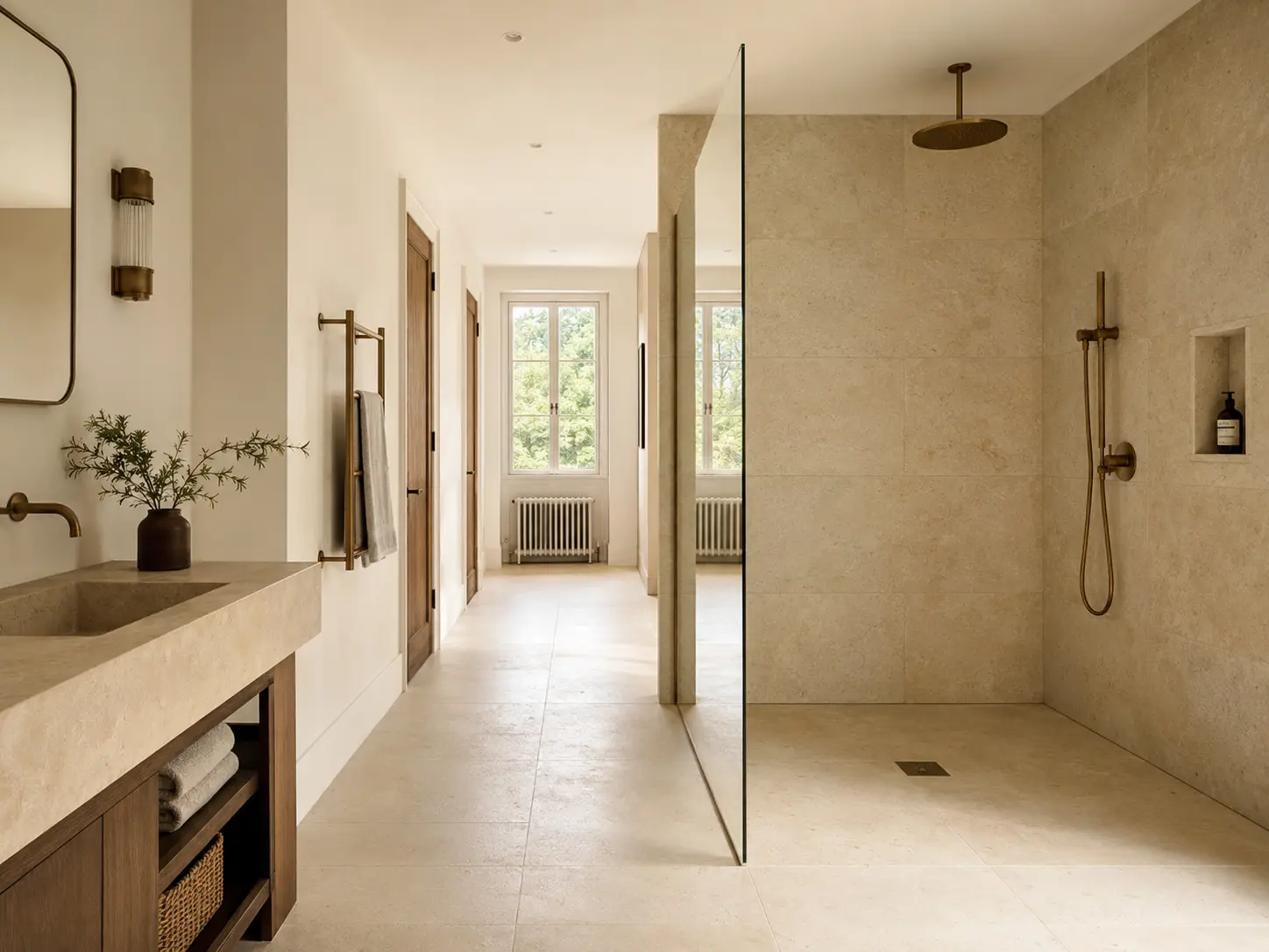 Douche longueur 90 × 140 cm et + – ouverte