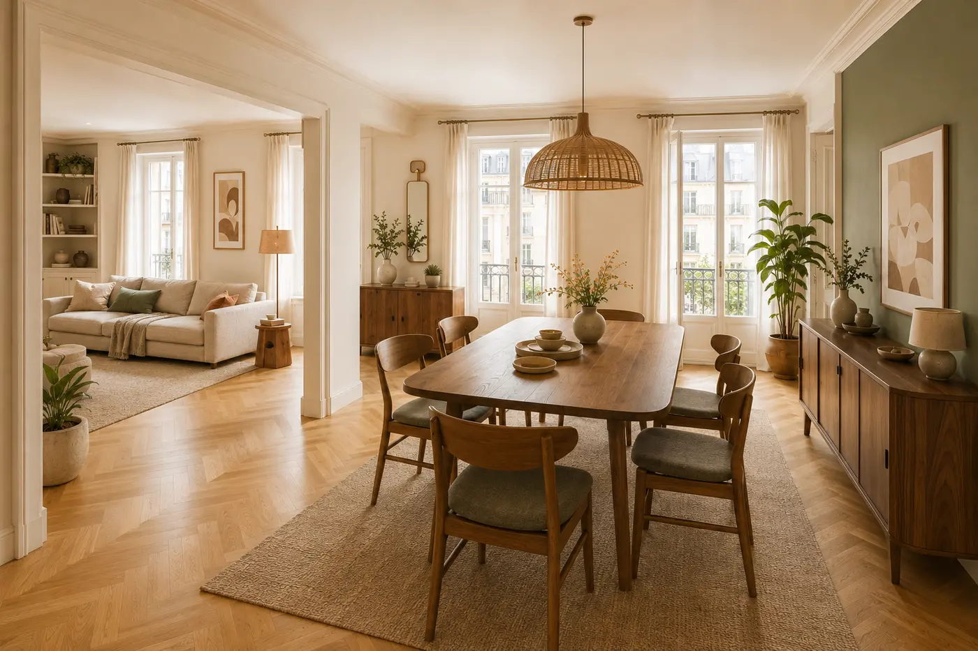Salle à manger du projet d’intérieur complet