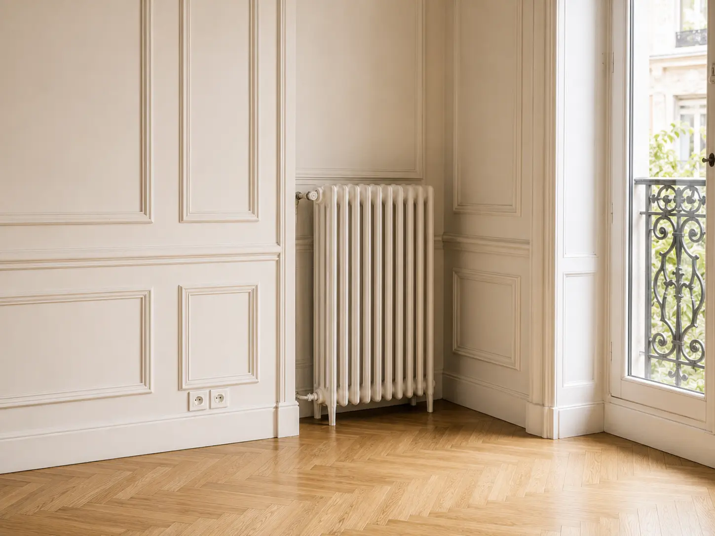 Radiateur et prises électriques à intégrer dans le projet