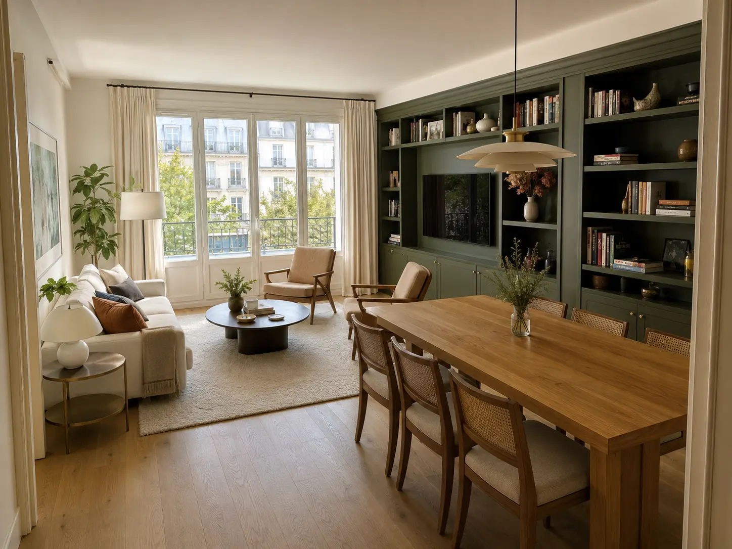 Salon aménagé pour recevoir