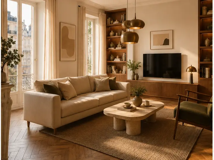 Salon avec budget équilibré