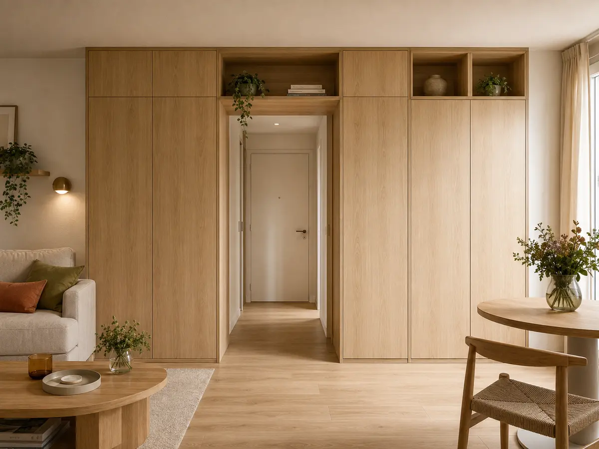 Rangements toute hauteur autour d’une porte