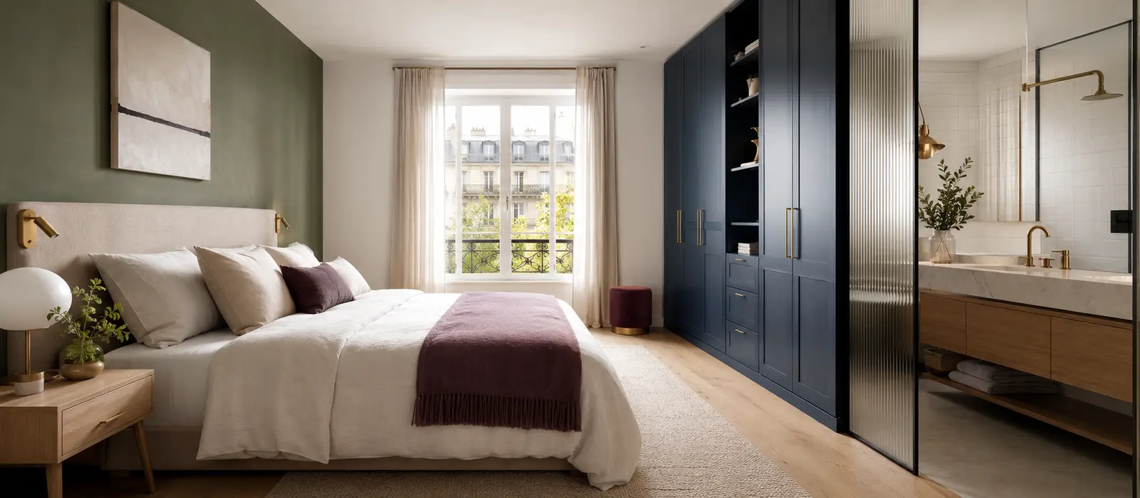 Suite parentale avec dressing et salle d’eau semi-ouverte