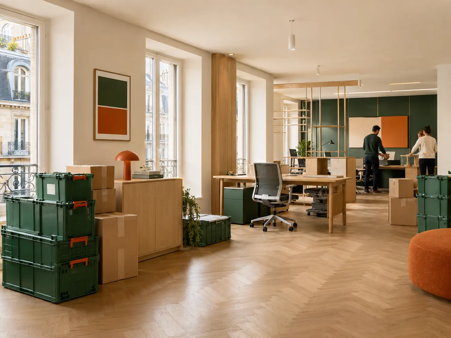 Transfert d&rsquo;entreprise dans de nouveaux bureaux
