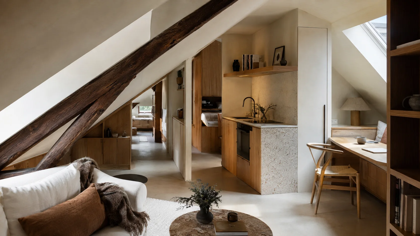 Appartement sous combles rénové près d’Arts-et-Métiers