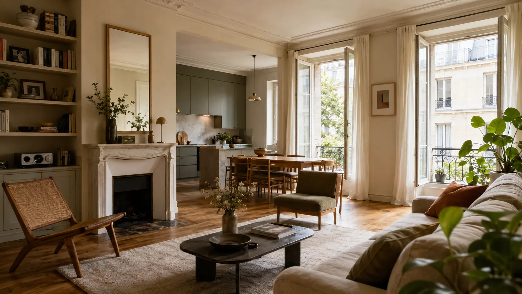 Appartement ancien rénové à Canal Saint-Martin dans Paris 10e