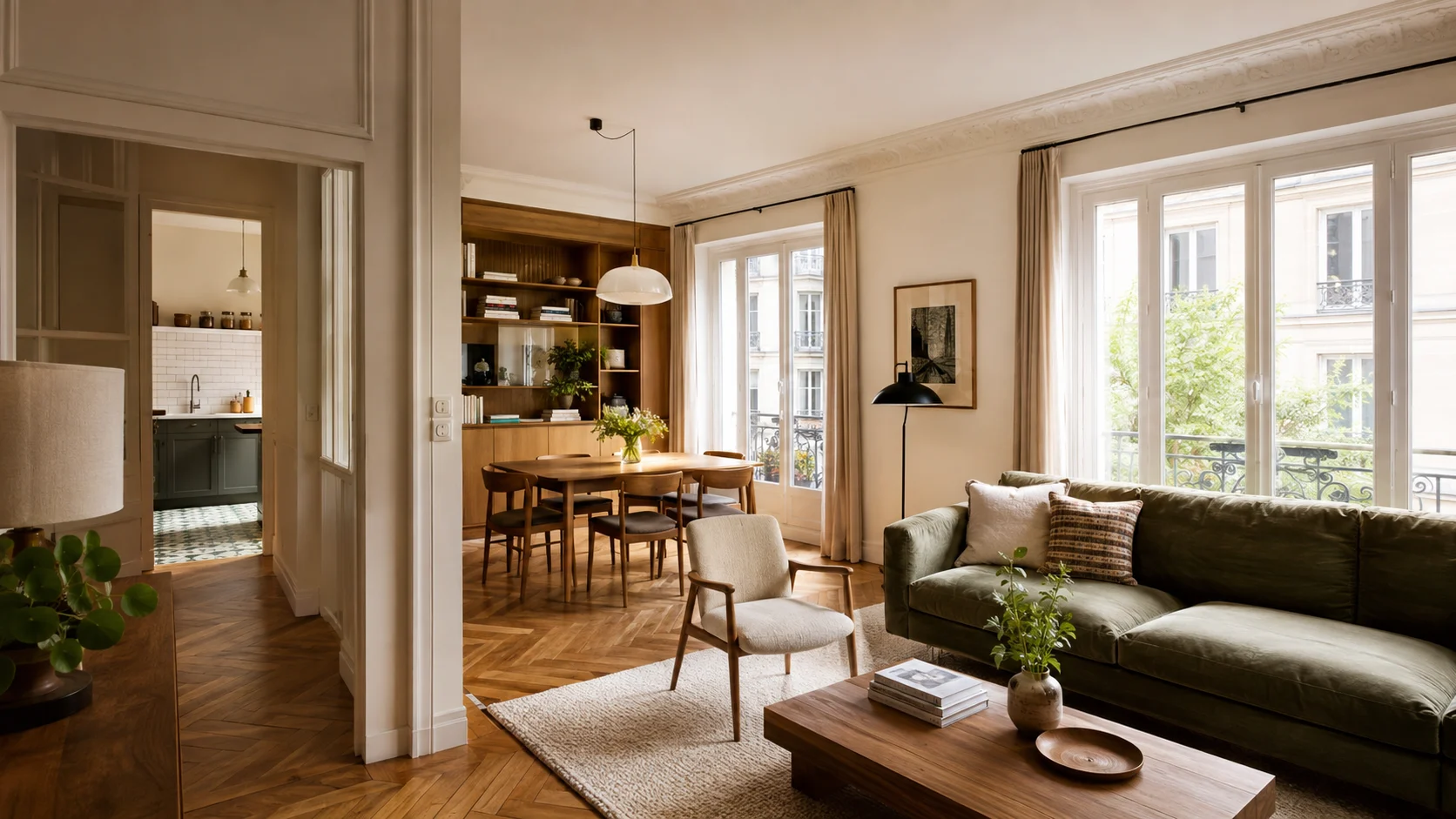 Appartement familial ancien rénové à Paris 14e près d’Alésia