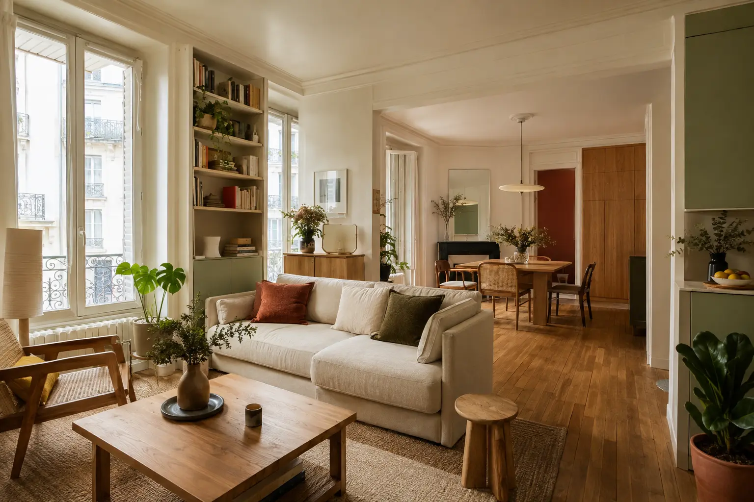Appartement familial r&eacute;nov&eacute; &agrave; Paris 20e pr&egrave;s de Belleville et Campagne &agrave; Paris