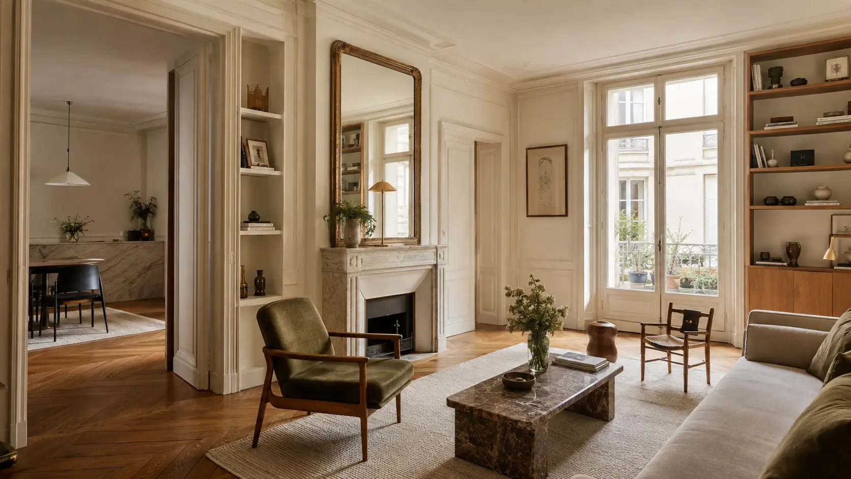 Appartement ancien rénové à Saint-Germain-des-Prés dans Paris 6e