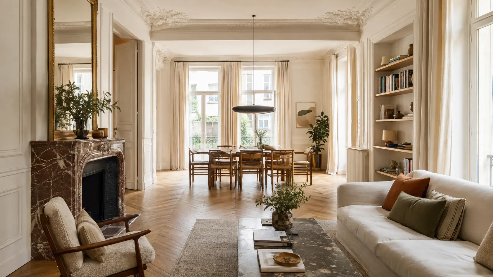 Appartement ancien rénové à Invalides dans Paris 7e