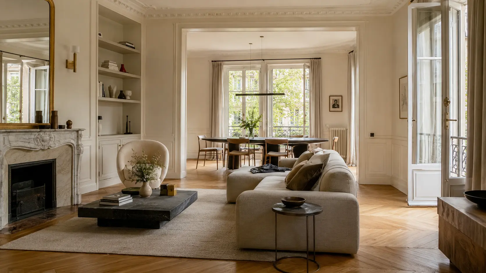 Appartement ancien rénové à Monceau dans Paris 8e