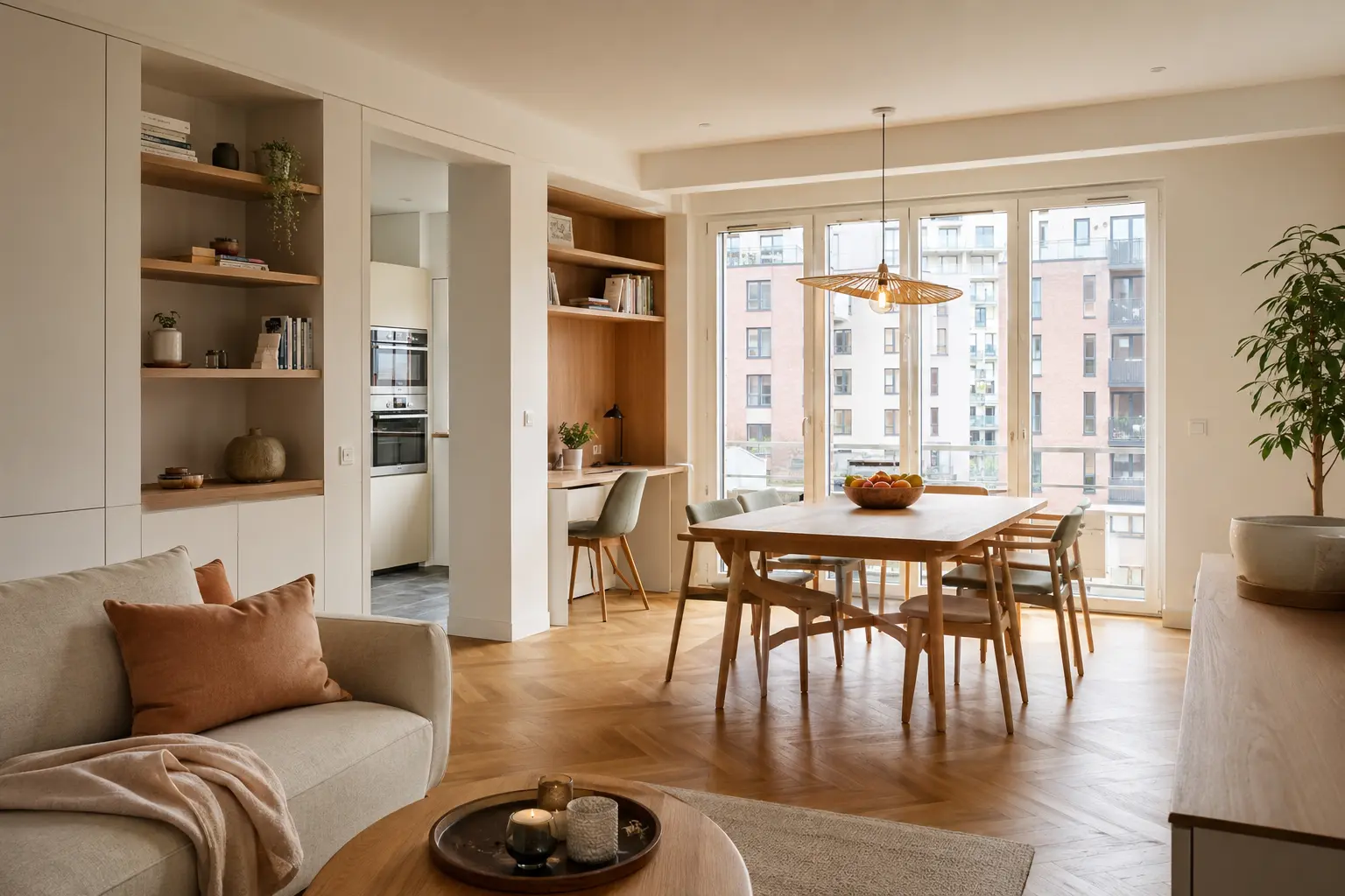 Appartement familial rénové en Seine-Saint-Denis avec rangements intégrés