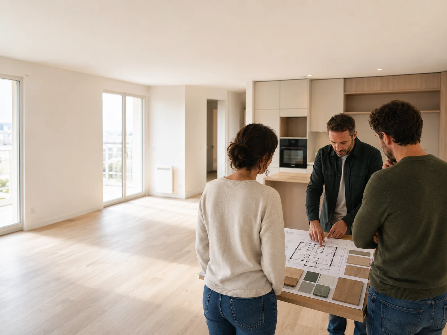 Pr&eacute;paration d&rsquo;am&eacute;nagement dans un appartement VEFA