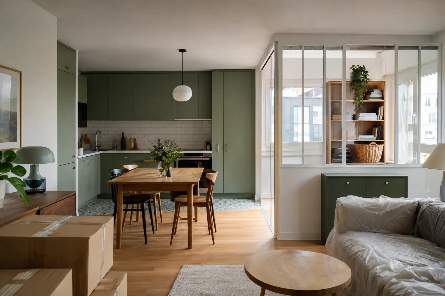 Logement occup&eacute; r&eacute;nov&eacute; &agrave; Cr&eacute;teil avec cuisine et verri&egrave;re